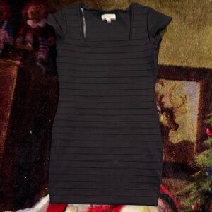 Nicki Minaj Black Ribbed Dress